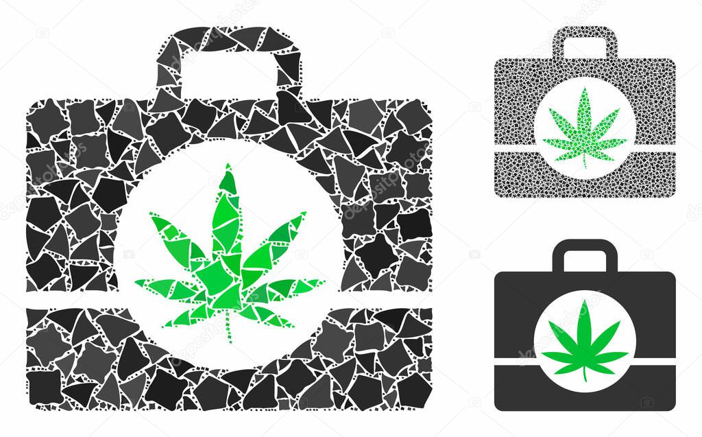 Cannabis case Mosaic Icon of Joggly Pieces