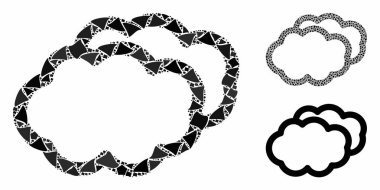 Raggy Ögelerinin Mozaik Simgesini Bulutlandırır