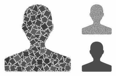 Düzensiz Parçaların Müşteri Mozaik Simgesi