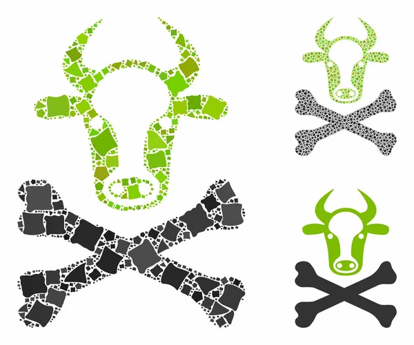Смерть коровы от иконы Туберальной Итемы — стоковый вектор