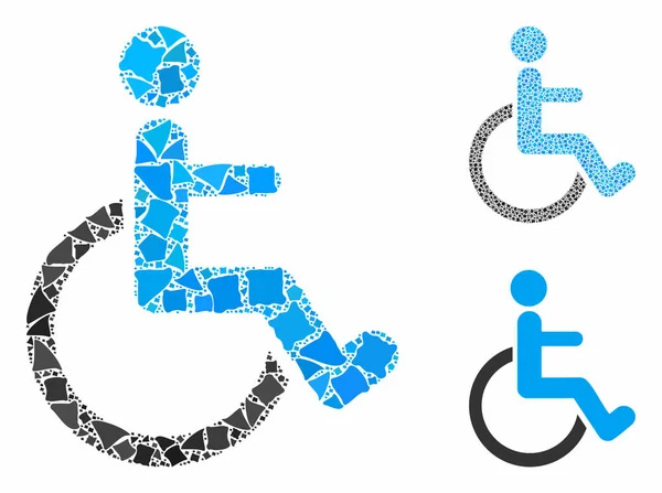 Personne handicapée Composition Icône de Tremblement Éléments — Image vectorielle