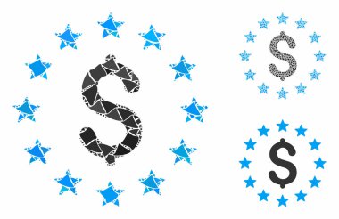 Dolar Yıldızları Kaba Parçalar Kompozisyon Simgesi