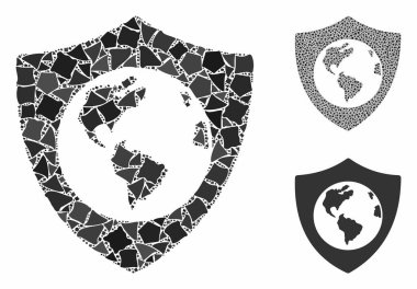 Dünya Kalkanı Humpy Parça Mozaik Simgesi