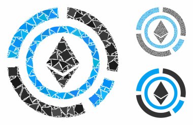 Ethereum diyagramı Ragged Pieces Mozaik Simgesi