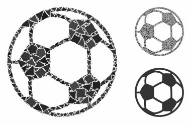 Futbol Pürüzlü Parçalar Mozaik Simgesi