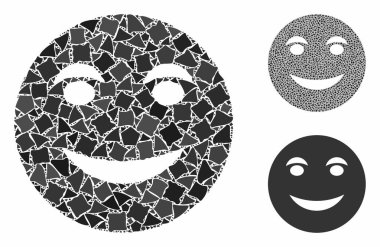 Komik gülümseme Tüberküloz Parçalarının Kompozisyon Simgesi