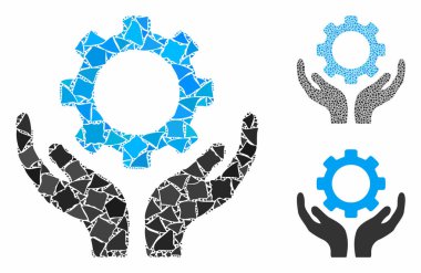 Vites bakımı elleri Eşitsiz Ögelerin Kompozisyon Simgesi