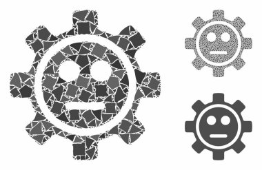 Vites nötr gülen surat kompozisyon Kaba Parçalar Simgesi