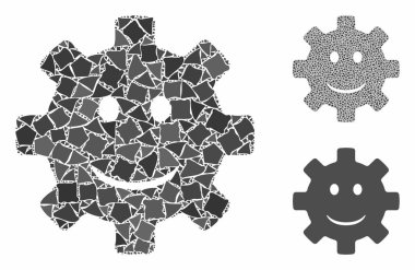 Gülümseyen tebessüm Raggy Pieces 'ın Mozaik Simgesi