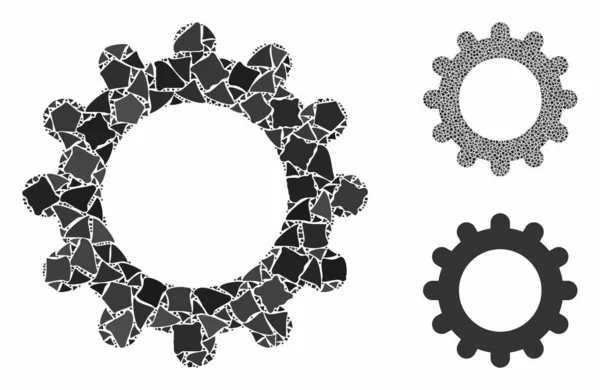 Joggly Pieces的齿轮组合图标 — 图库矢量图片