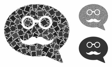 Büyükbaba gülen mesaj Joggly Parça Kompozisyon Simgesi