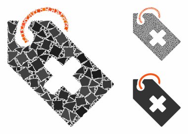 Hastane etiketi Tüberöz elementlerin kompozisyon simgesi