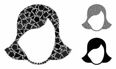 Bayan Surat, Unneven Elementlerinin Mozaik Simgesi Şablonu