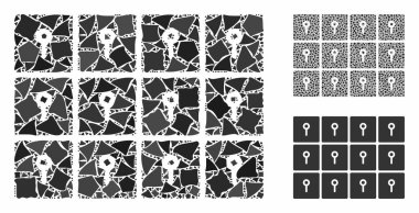 Raggy Elementlerinin Dolaplar Kompozisyon Simgesi
