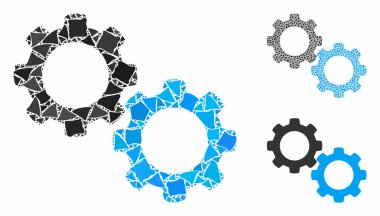 Tüberöz Parçaların Mekanik Dişlileri Mozaik Simgesi