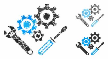 Tüberöz Ögelerin Mekanik Araçları Mozaik Simgesi