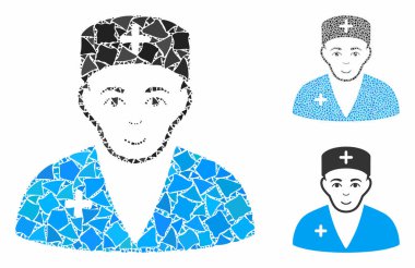 Pürüzlü Parçaların Sıhhiye Mozaik Simgesi