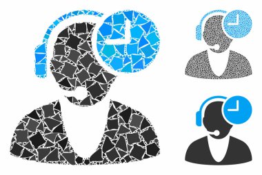 Tümsek Ögelerinin Operatör Zamanı Mozaik Simgesi