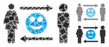 İnsanlar karşılıklı gülümseme bileşimi Tremulant Parçalar Simgesi