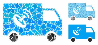 Pürüzlü Parçaların Uzaktan Denetim Van Kompozisyon Simgesi