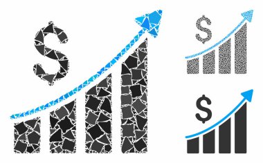 Düzensiz Elementlerin Satış Büyüme Çubuğu Çizelgesi Bileşimi Simgesi