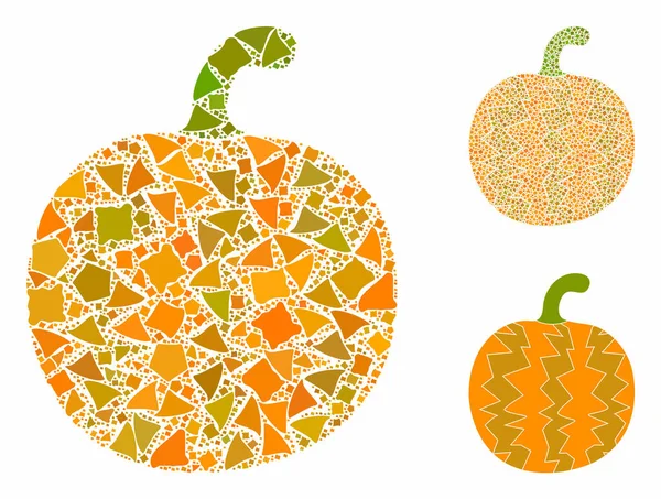 Icono de composición de calabaza de piezas Joggly — Vector de stock