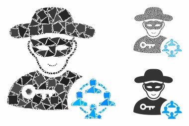 Eşitsiz Elementlerin Sosyal Hacker Kompozisyon Simgesi