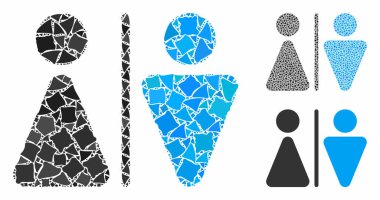 Wc Kişileri Joggly Elementlerinin Kompozisyon Simgesi