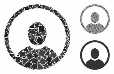 Joggly Parçalarının Yuvarlak Kullanıcı Portresi Kompozisyon Simgesi