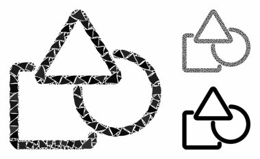 Geometrik nesneler Ani Elementlerin Bileşimi Simgesi