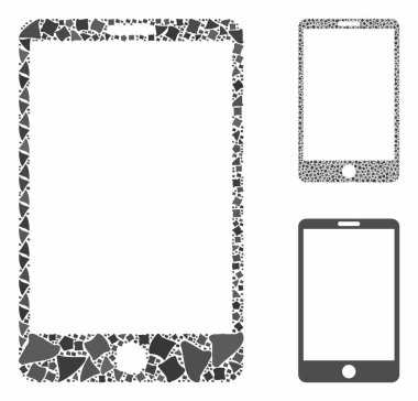 Titrek Parçaların Akıllı Telefon Mozaik Simgesi