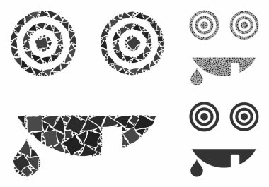 Düzensiz Parçaların Manyak Gülüşü Mozaik Simgesi