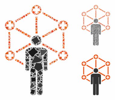 Tüberöz Elementlerin Tıbbi Ağ Yöneticisi Mozaik Simgesi