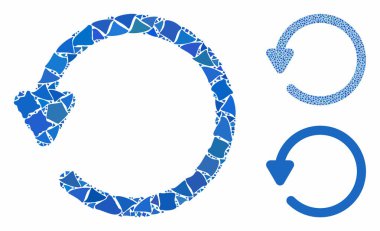 Engebeli Parçaların Mozaik Simgesini Döndür