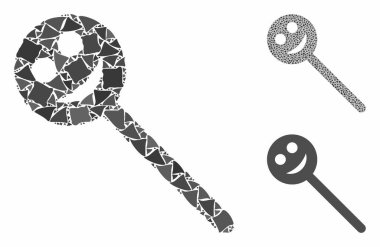 Mutlu chupa chup 'lar Zorlu Parçalar Mozaik Simgesi