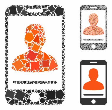 Mobil kişi: Engebeli Parçaların Mozaik Simgesi