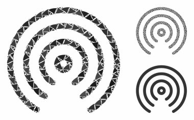 Tümsekli Parçaların Hava Teslimat Merkezi Kompozisyon Simgesi