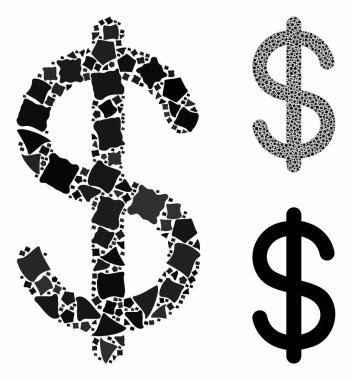 Joggly Parçalarının Dolar Mozaik Simgesi