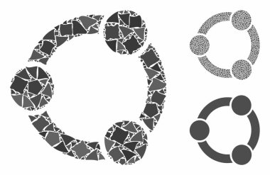 Düzensiz Ögelerin Ağ İlişkileri Mozaik Simgesi