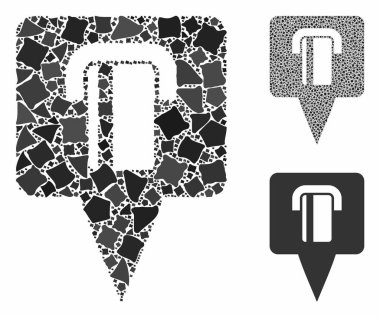 Banka uçbirim haritası işaretçisi Düzensiz Parçaların Mozaik Simgesi