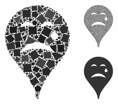 Ağla gülen harita işaretleyici Tüberöz Parçalarının bileşimi Simgesi