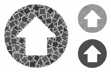 Yukarı ok Bileşimi Eşitsiz Parçaların Simgesi