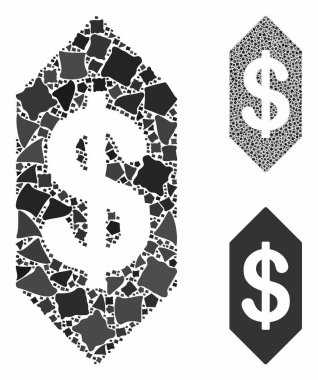 Eşitsiz Ögelerin Dolar Bilet Bileşimi Simgesi