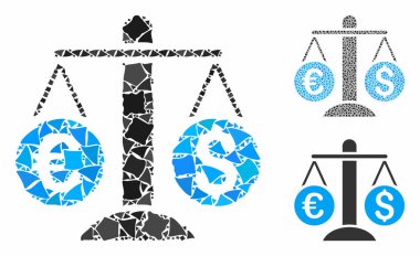 Raggy Ögelerinin Mozaik Simgesini Ölçeklendiren Para Birimi