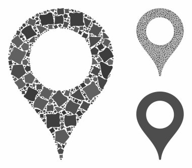 Harita İşaretleyici Tremulant Parçalarının Mozaik Simgesi