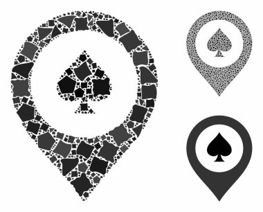 Kumarhane haritası Ragged Nesnelerin Mozaik Simgesi