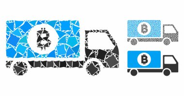 Bitcoin teslimat kamyonu Ragged Parts Mozaik Simgesi