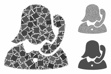 Resepsiyon kızı Mozaik Ani Ögeler Simgesi