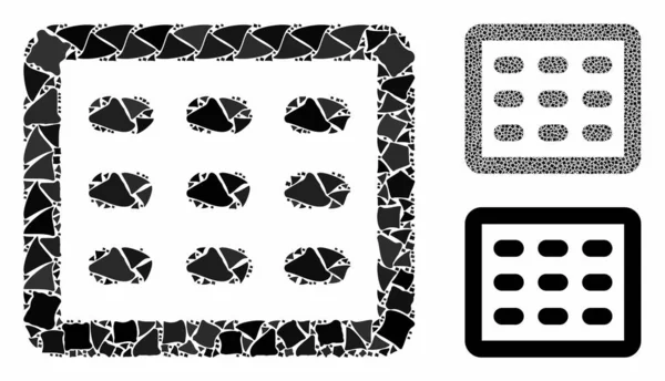 Tabla cuadrícula Composición Icono de elementos Joggly — Archivo Imágenes Vectoriales