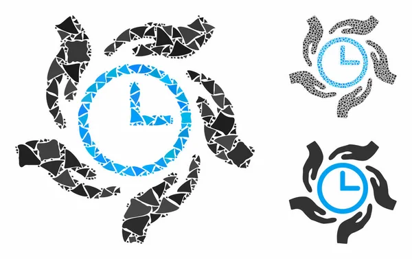 Raggy Ögelerinin Zaman Bakımı Mozaik Simgesi